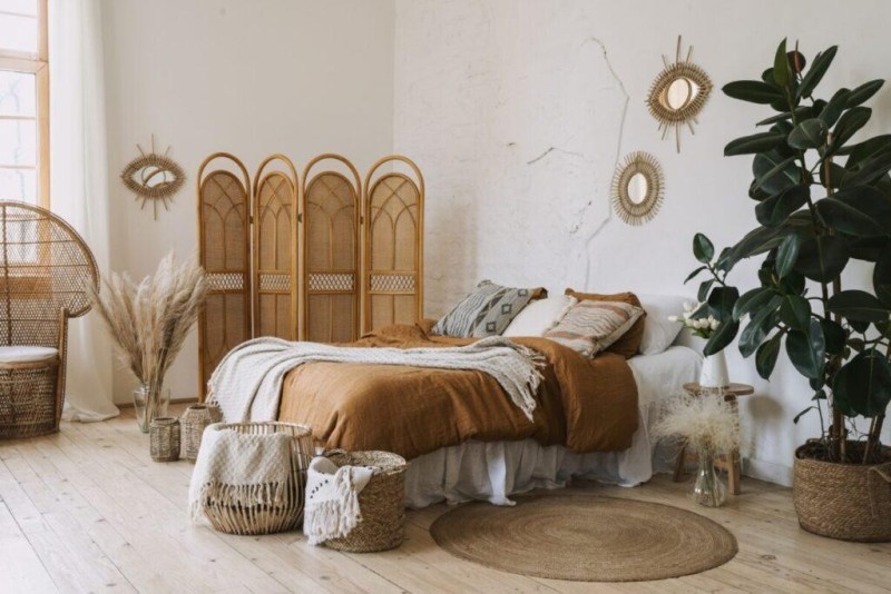 chất liệu phong cách nội thất bohemian 