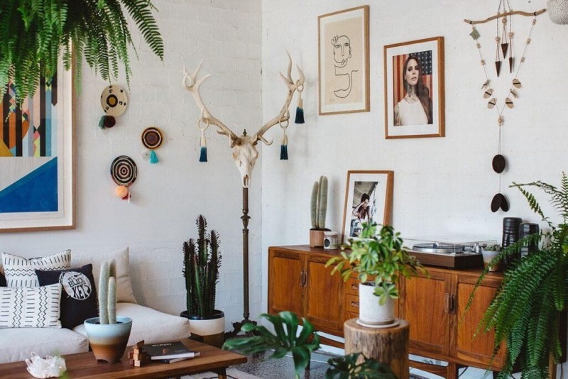 phụ kiện của phong cách nội thất bohemian
