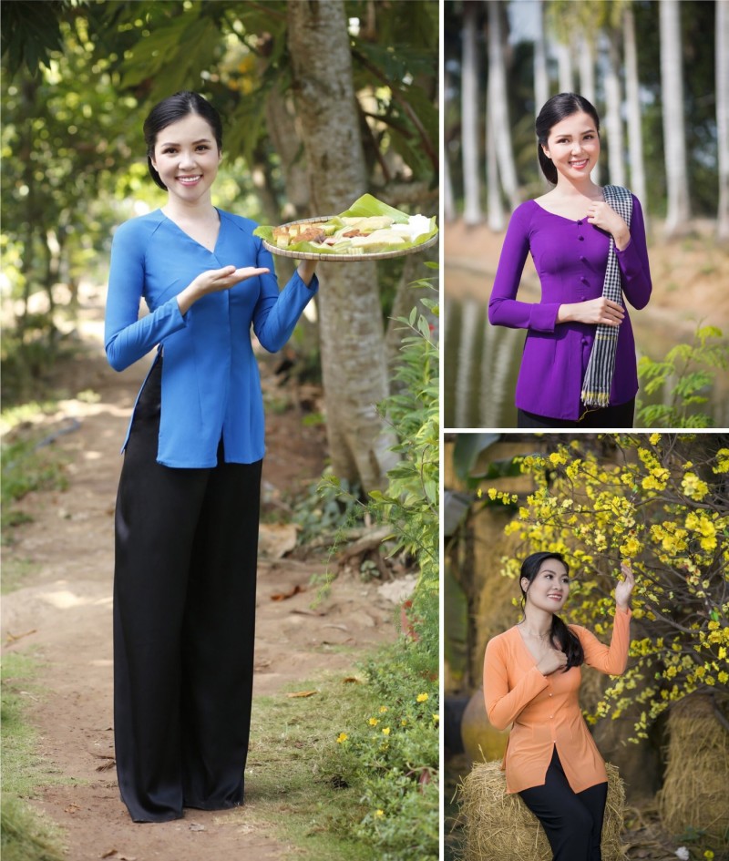 Áo bà ba mang nét duyên đằm thắm, dịu dàng cho người mặc, cho ta liên tưởng đến vẻ đẹp mộc mạc, hiền hòa giữa sông nước miền Tây Nam bộ.