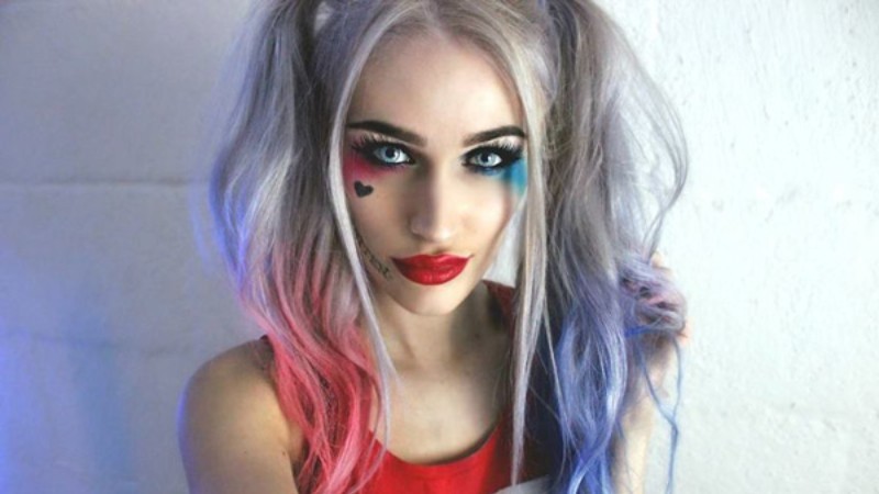 Hình tượng Harley Quinn cột tóc 2 bên