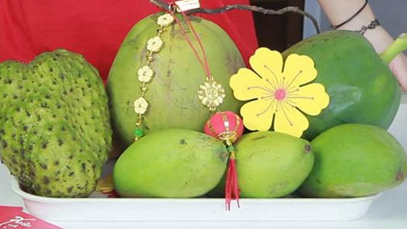 mâm ngũ quả đầy đủ khi chưng