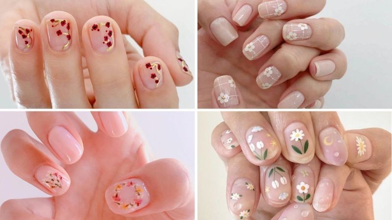 Mẫu nail hoa đẹp