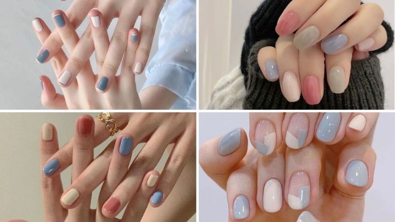 Mẫu nail đơn màu độc đáo, nhẹ nhàng