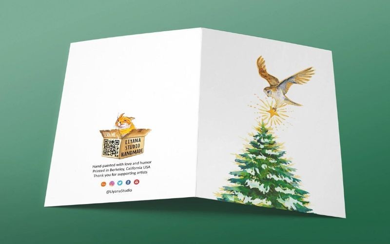Mẫu thiệp Giáng sinh bằng giấy A4 đẹp cho mùa Noel này