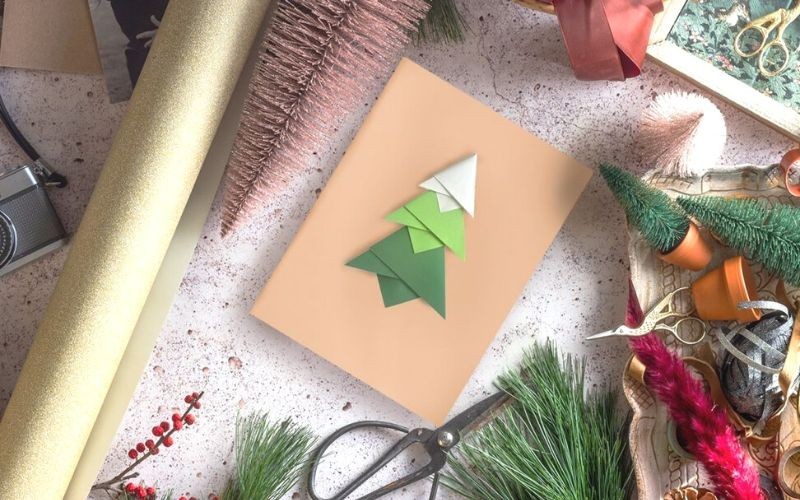 Mẫu thiệp Giáng sinh bằng giấy A4 đẹp cho mùa Noel này