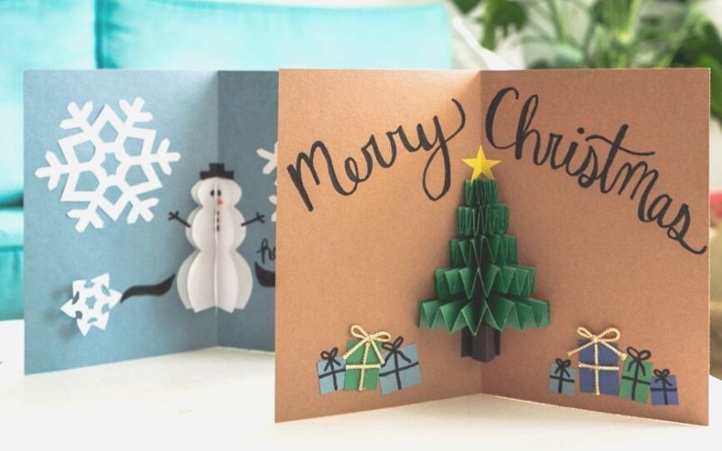 Mẫu thiệp Giáng sinh bằng giấy A4 đẹp cho mùa Noel này