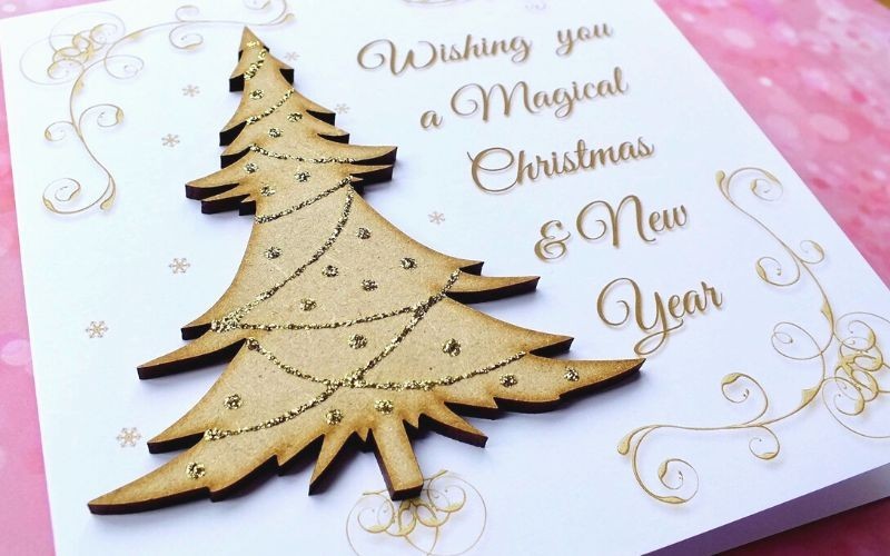 Mẫu thiệp Giáng sinh bằng giấy A4 đẹp cho mùa Noel này