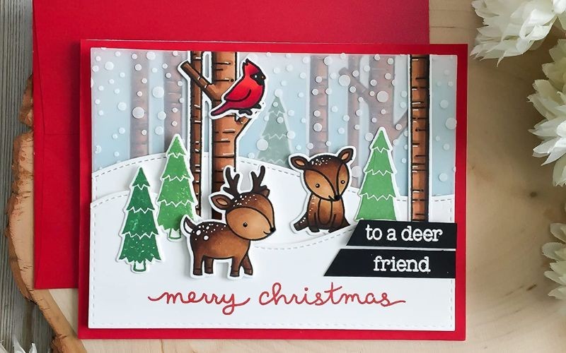 Mẫu thiệp Giáng sinh bằng giấy A4 đẹp cho mùa Noel này