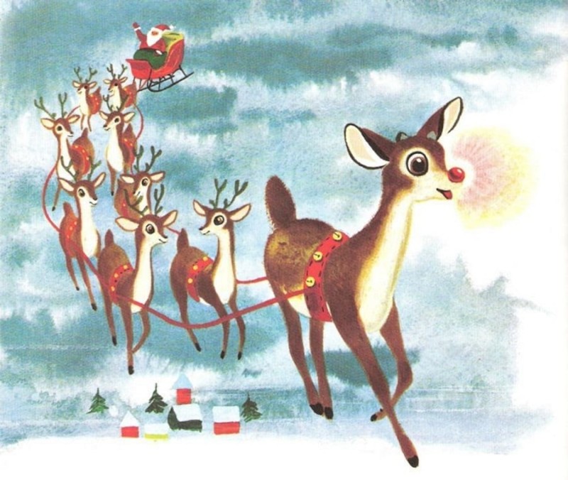 Tranh ông già Noel cưỡi tuần lộc tinh xảo, đẹp mắt