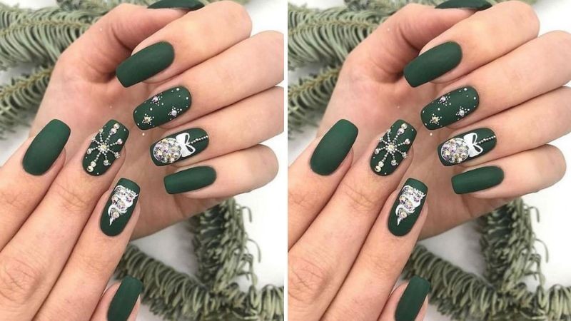 Tông màu xanh của cây thông Noel vẫn luôn là những lựa chọn ưa chuộng của nhiều cô nàng trong dịp Giáng sinh