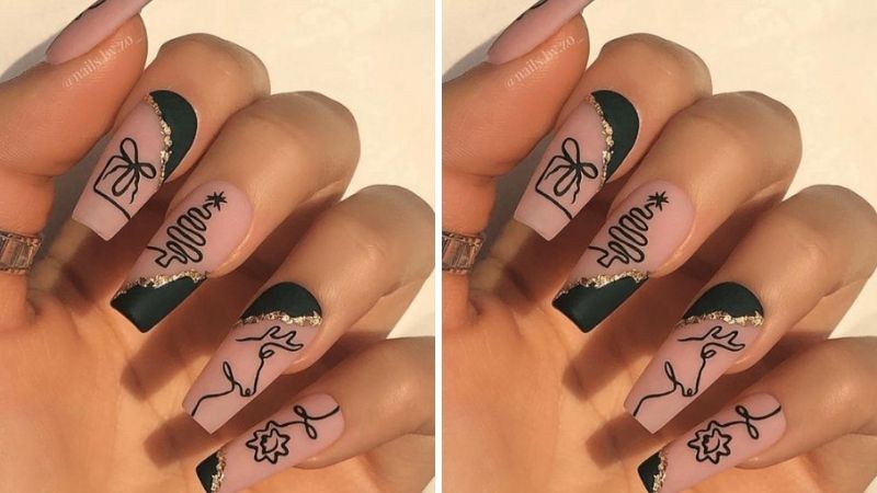 Đây sẽ là một lựa chọn tốt dành cho những cô nàng cá tính với nhiều đường nét độc đáo từ nhiều hình ảnh như cây thông Noel, tuần lộc, quà Giáng sinh,..