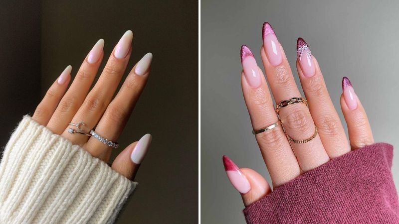 Coquette Strawberry Milk Nail