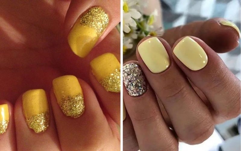 Màu nail vàng và bạc cực hợp với da ngăm đen