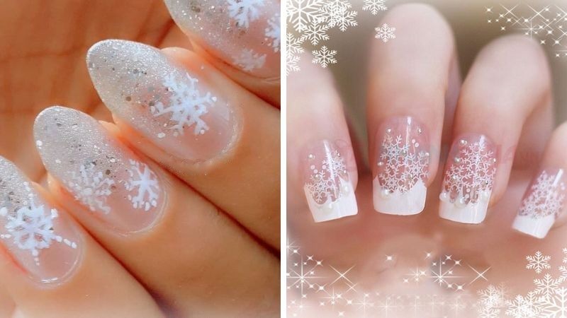 Bông tuyết trắng được vẽ lên cực kỳ thơ mộng và đáng yêu