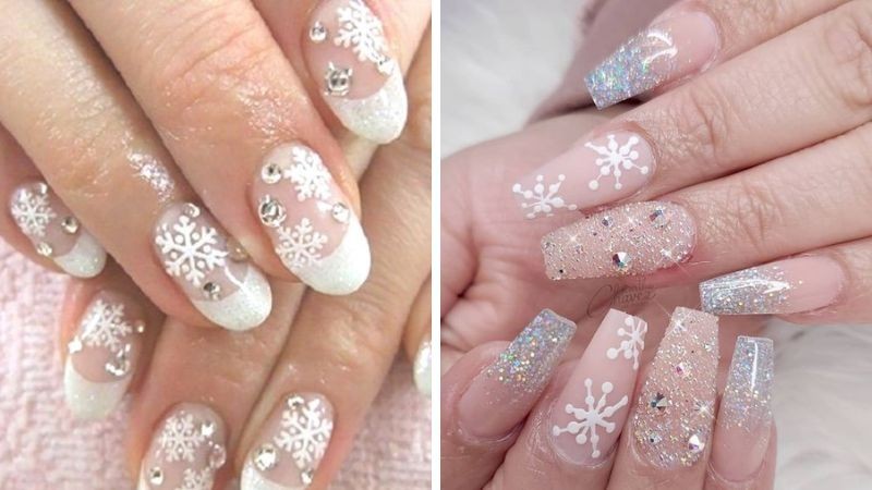 Một chút lấp lánh với kim tuyến và nhũ trắng nữa nhé