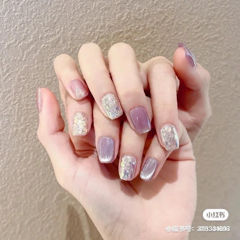 nail màu tím