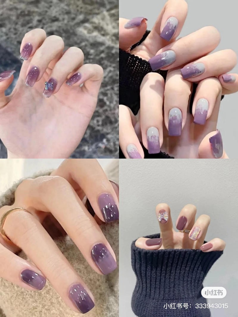 nail màu tím