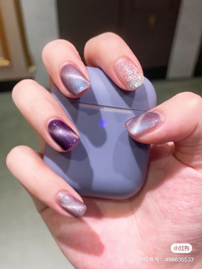 nail màu tím