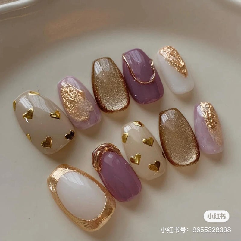 nail màu tím