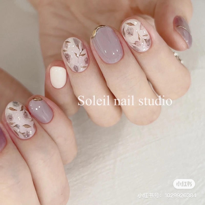nail màu tím