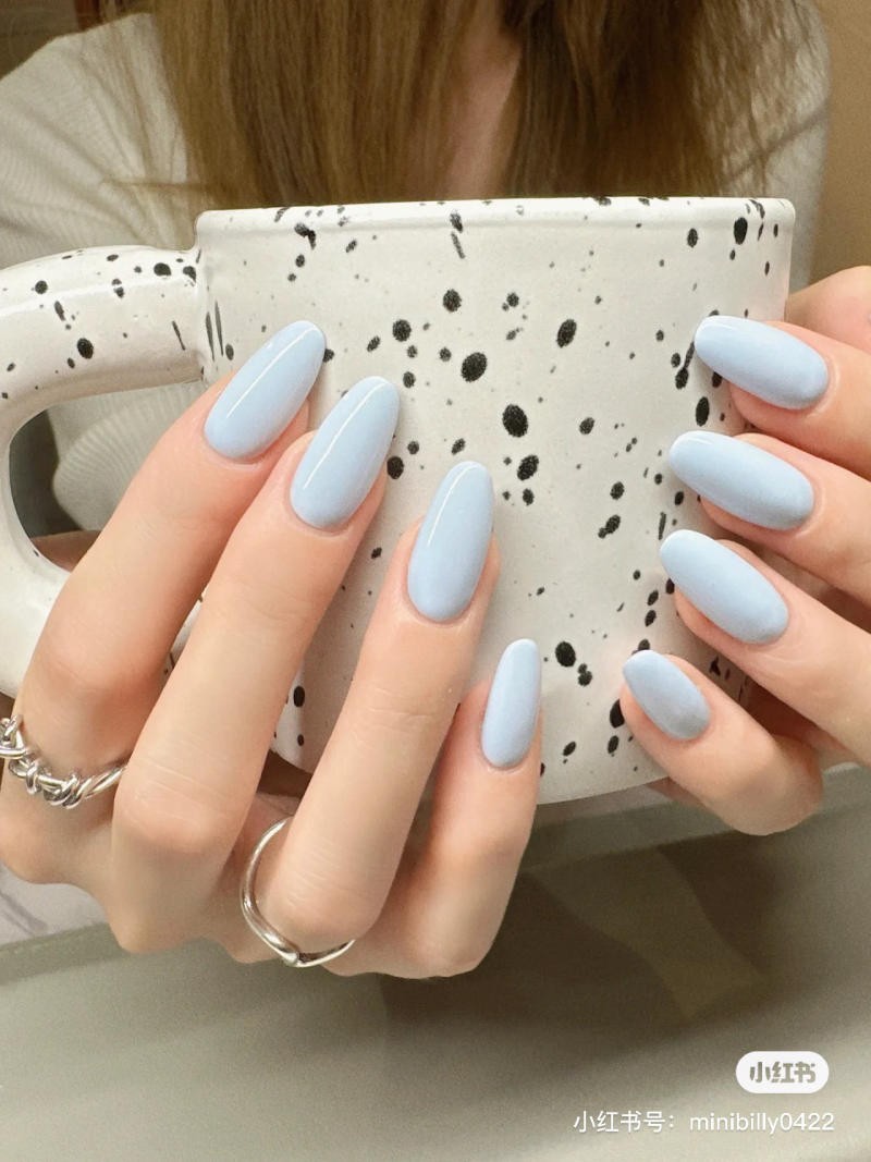99+ Mẫu Nail Màu Xanh Dương Nhạt Nhẹ Nhàng, Xinh Xắn HOT TREND