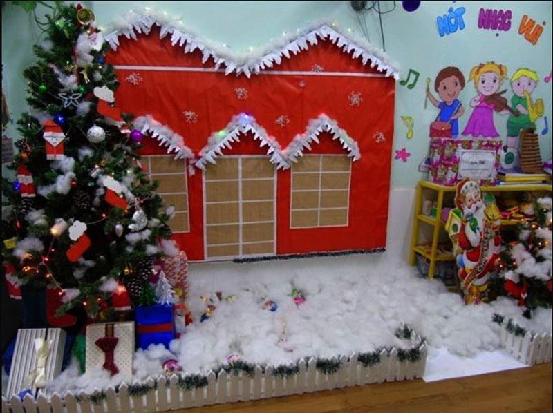 cách trang trí noel trong lớp học