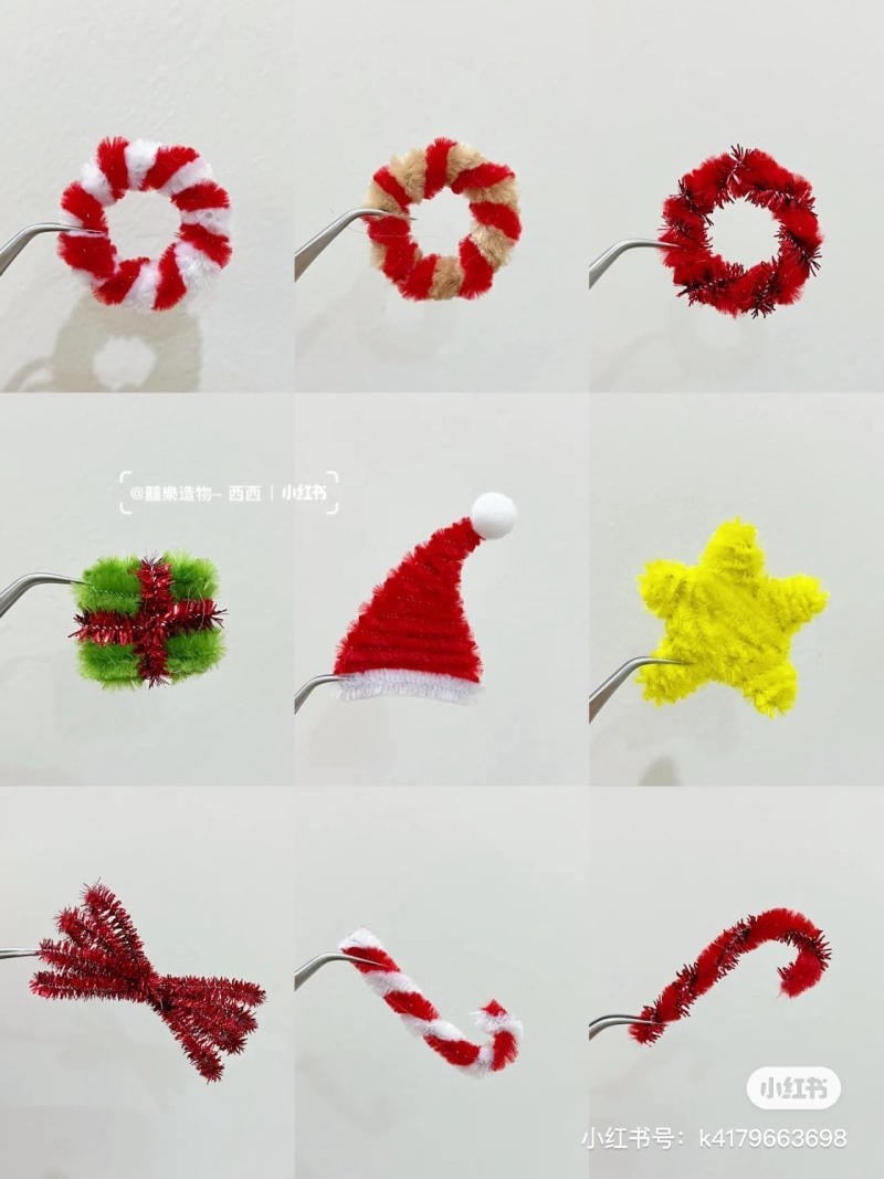 làm cây thông noel bằng kẽm nhung
