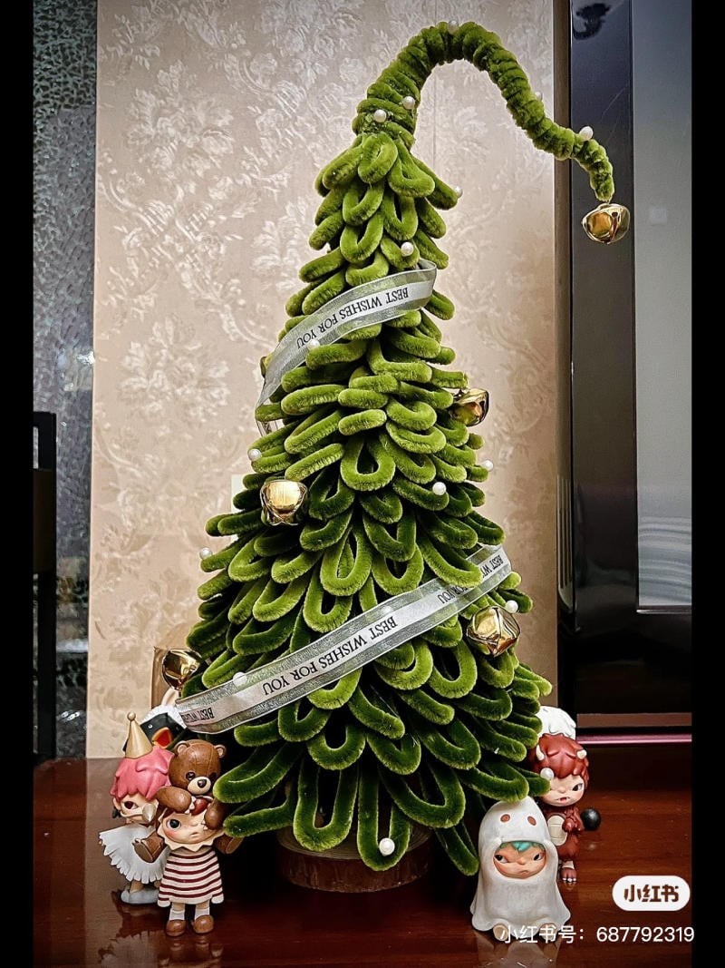 Hướng Dẫn Làm Cây Thông Noel Bằng Kẽm Nhung Đơn Giản