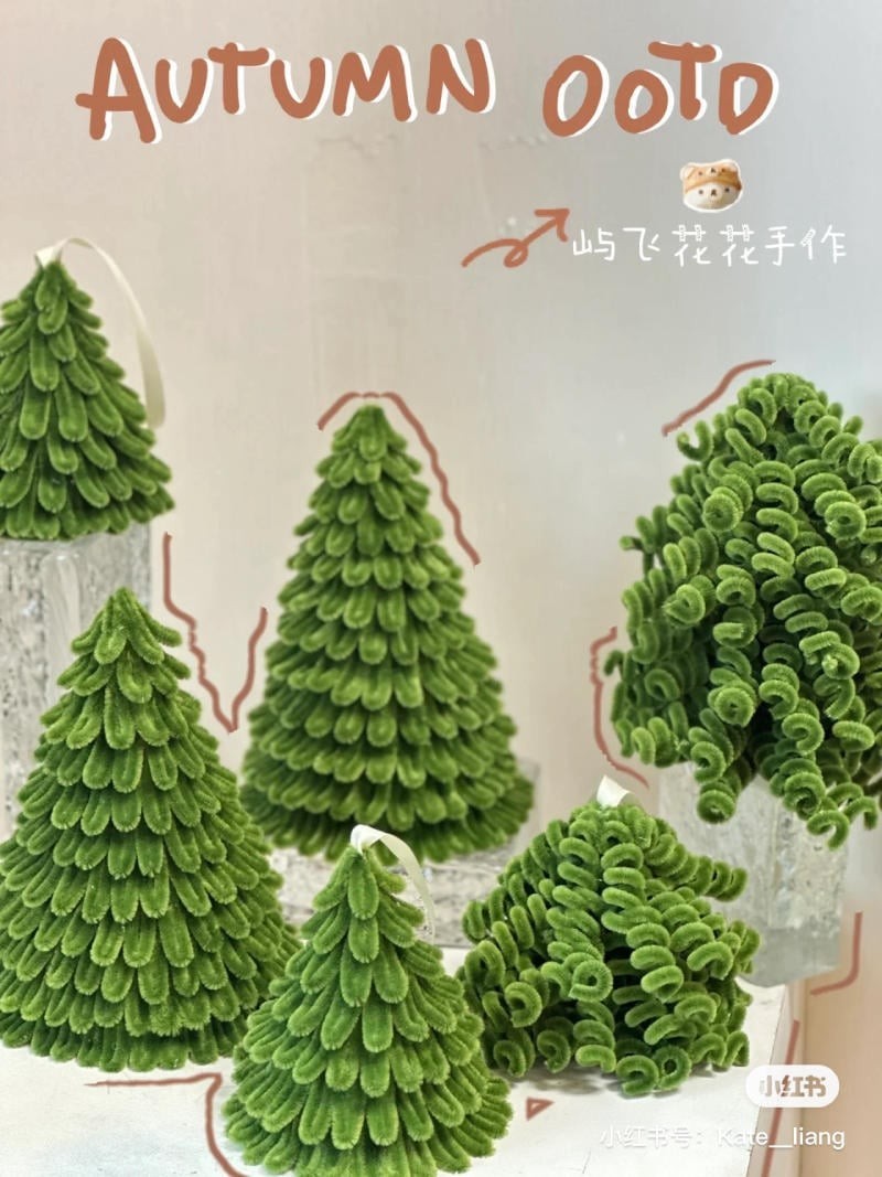 làm cây thông noel bằng kẽm nhung
