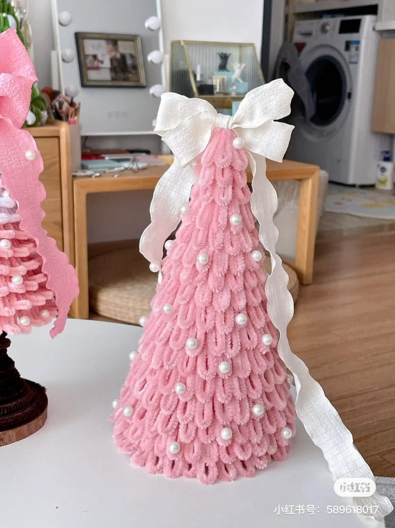 làm cây thông noel bằng kẽm nhung
