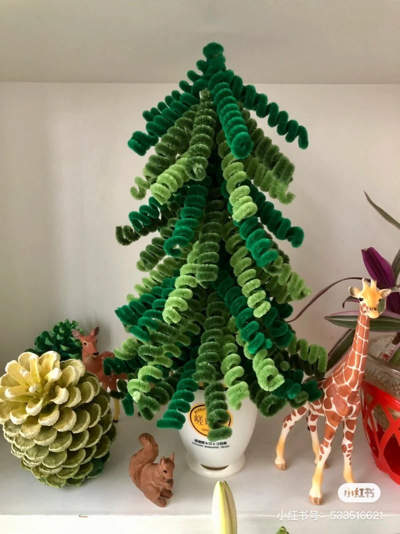 làm cây thông noel bằng kẽm nhung