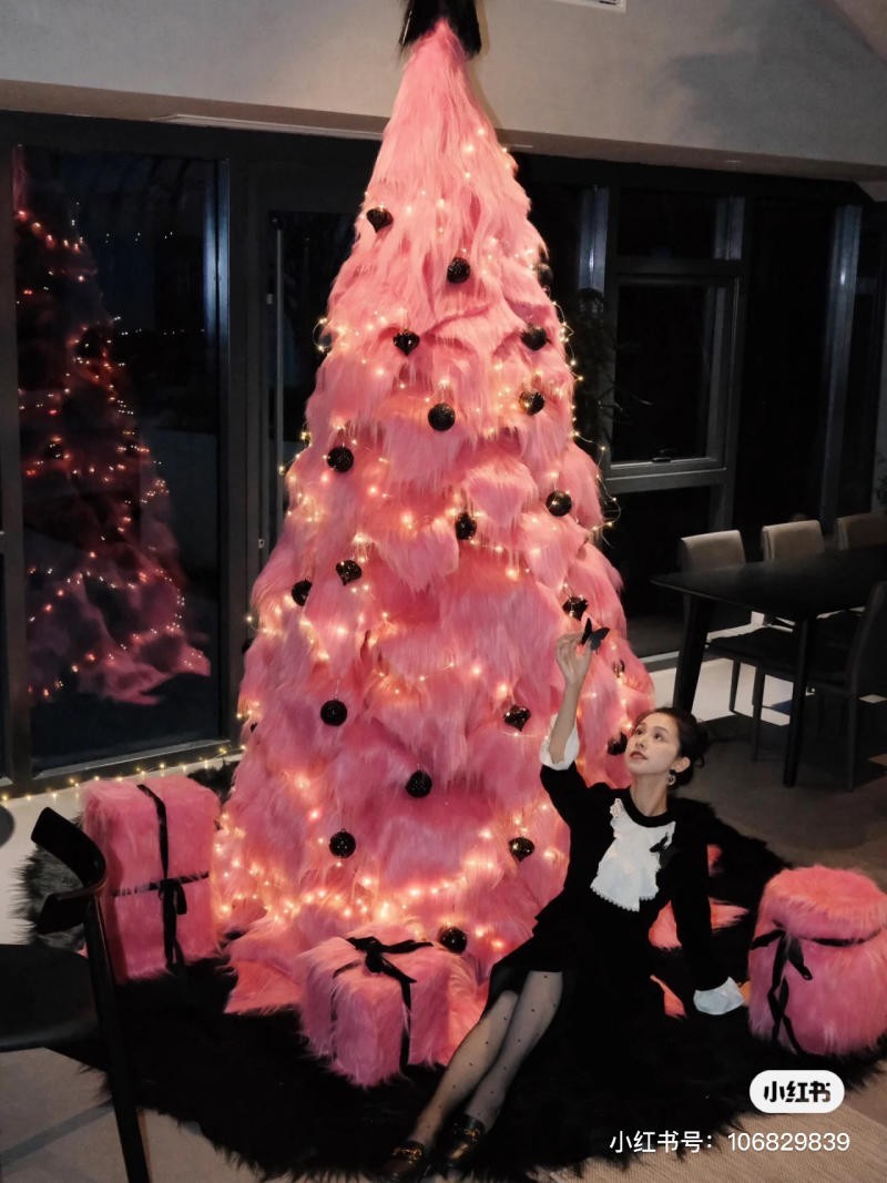 chụp ảnh với cây thông Noel