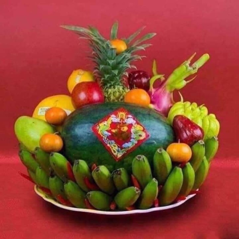 Mâm ngũ quả miền Trung thường có chuối