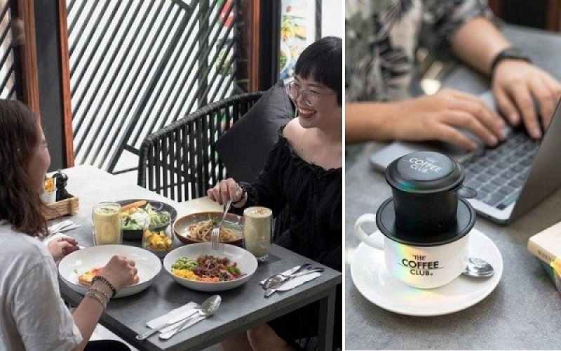 Đồ ăn ở The Coffee Club Hàn Thuyên rất đa dạng, hợp khẩu vị của người Việt