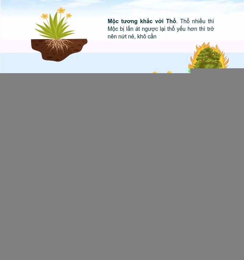 Ngũ hành tương khắc-Hỏa sinh thổ - Thổ sinh Kim - Kim sinh Thủy - Thủy sinh Mộc - Mộc sinh Hỏa