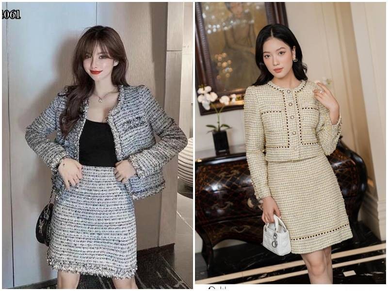 Set dạ tweed sang chảnh, yêu kiều  