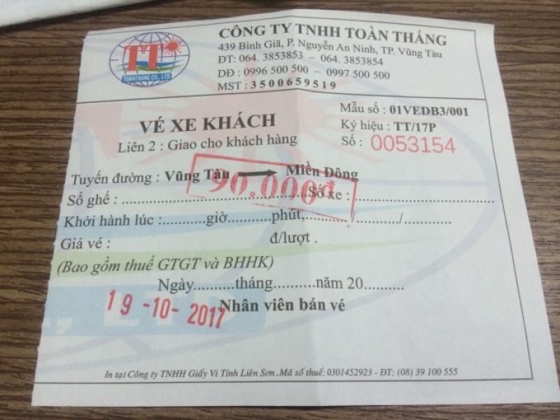 Dịch vụ vé tàu xe đi Vũng Tàu và ngược lại