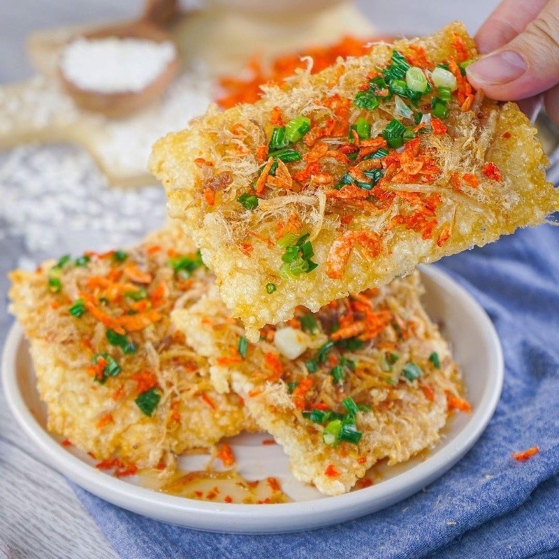 Cơm cháy nướng mỡ hành 
