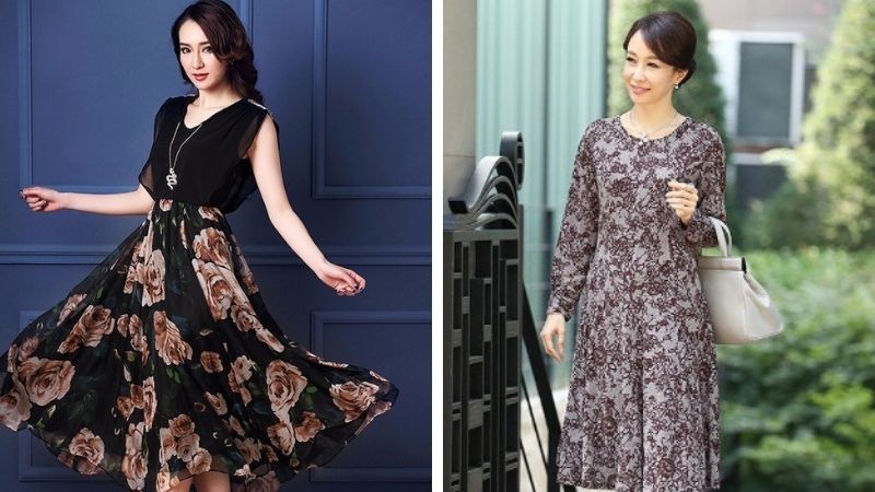 Váy đầm maxi cho tuổi trung niên