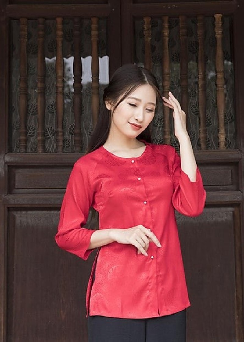 Áo bà ba tay dài