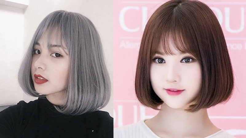 Tóc ngắn uốn cụp chữ C