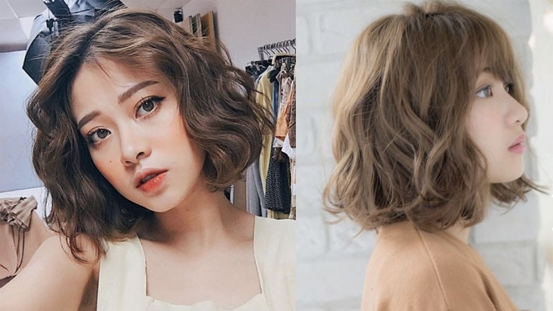 Tóc ngắn uốn xoăn