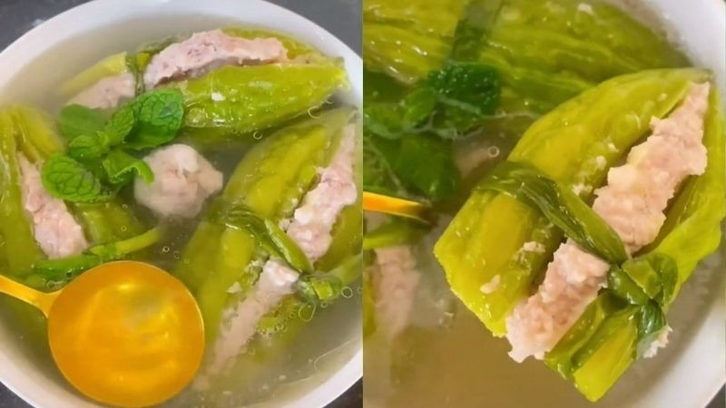 Canh khổ qua nhồi thịt không đắng