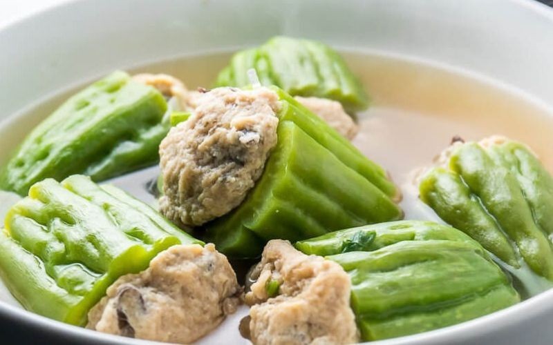 Canh khổ qua chay