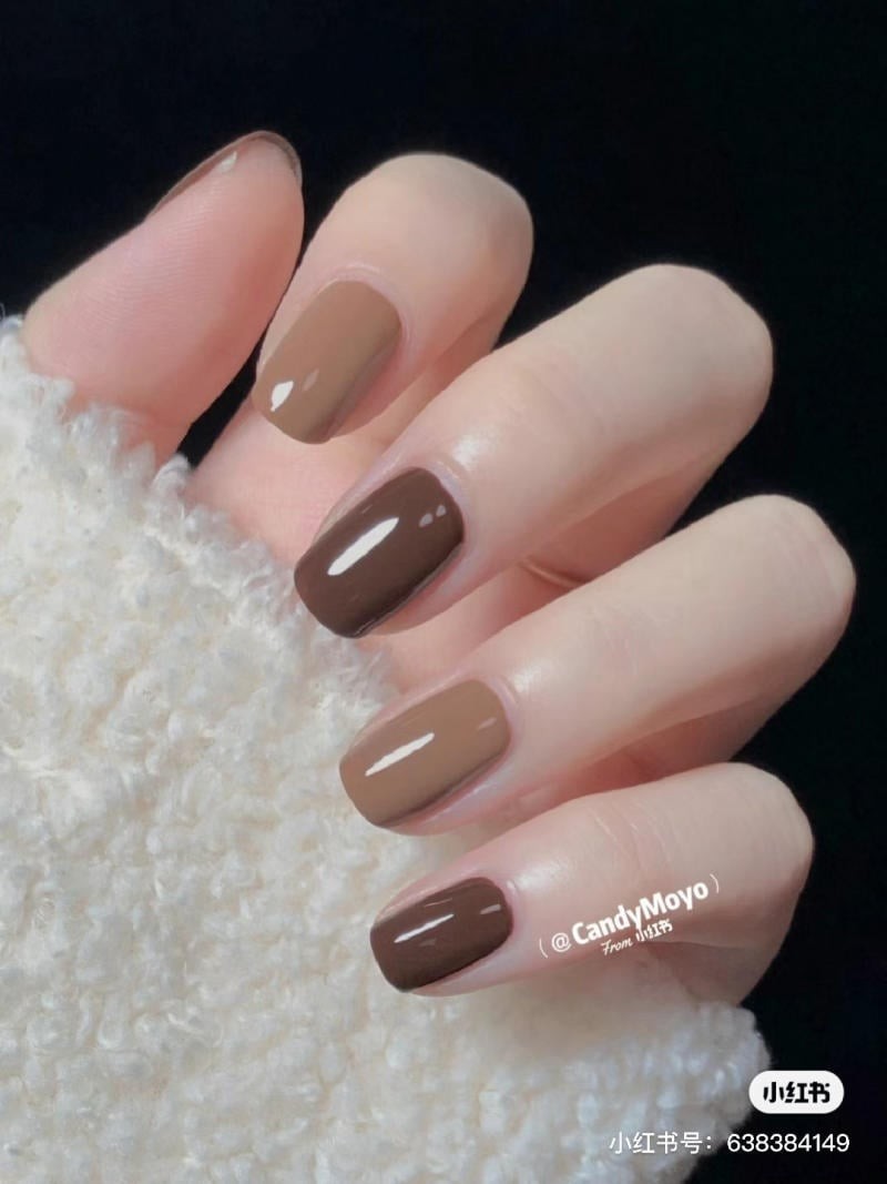 nail màu nâu