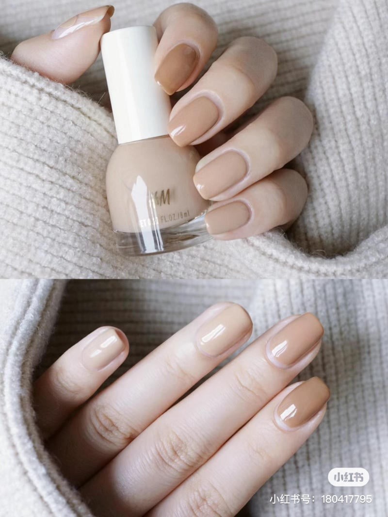 nail màu nâu sữa