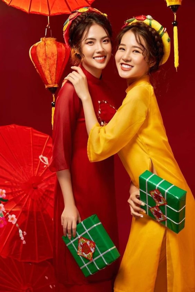 chụp ảnh tết đẹp tại studio với bạn