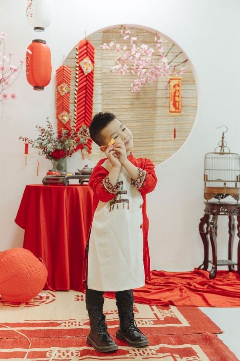 concept tết chụp ảnh cho bé trai