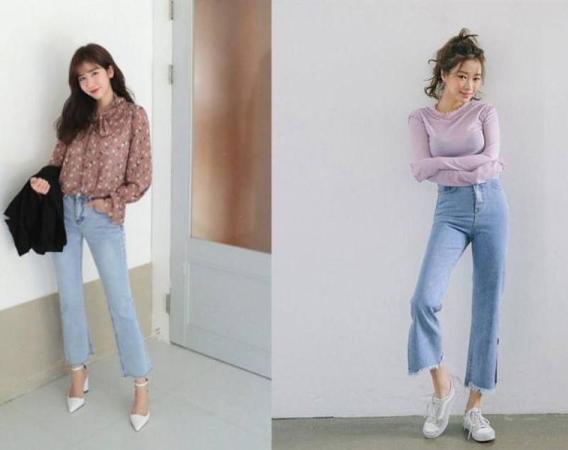 Quần jeans ống loe