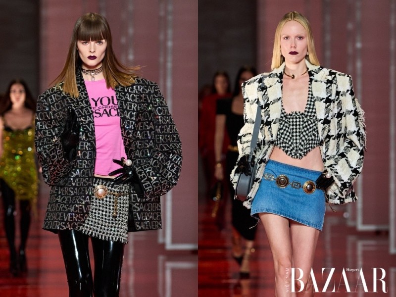Và cả trong BST Versace Thu Đông 2022. Nguồn ảnh: ImaxTree